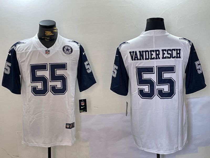 Men Dallas Cowboys #55 Vanderesch White 2024 Nike Limited NFL Jersey style 1->dallas cowboys->NFL Jersey